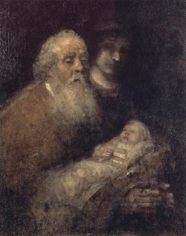 REMBRANDT Harmenszoon van Rijn Simeon with the Christ Child in the Temple Sweden oil painting art
